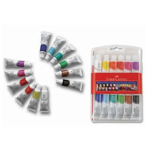Faber-Castell Tüp Guaj Boya Seti – 12 Canlı Renk - 400 TL