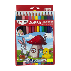 Fatih Triangular Jumbo Uçlu Kalem Seti 12 Renk