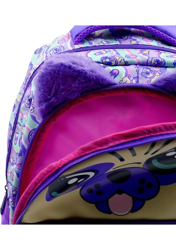 MUGGLE Dogg 3 Bölmeli Purple İlk Okul Sırt Çantası - Görsel 3
