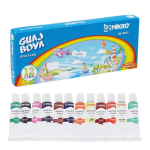 Mikro 12 Renk Guaj Boya