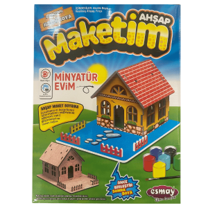 Maketim Boyama Seti - Minyatür Evim (Boya ve Fırça Dahil)